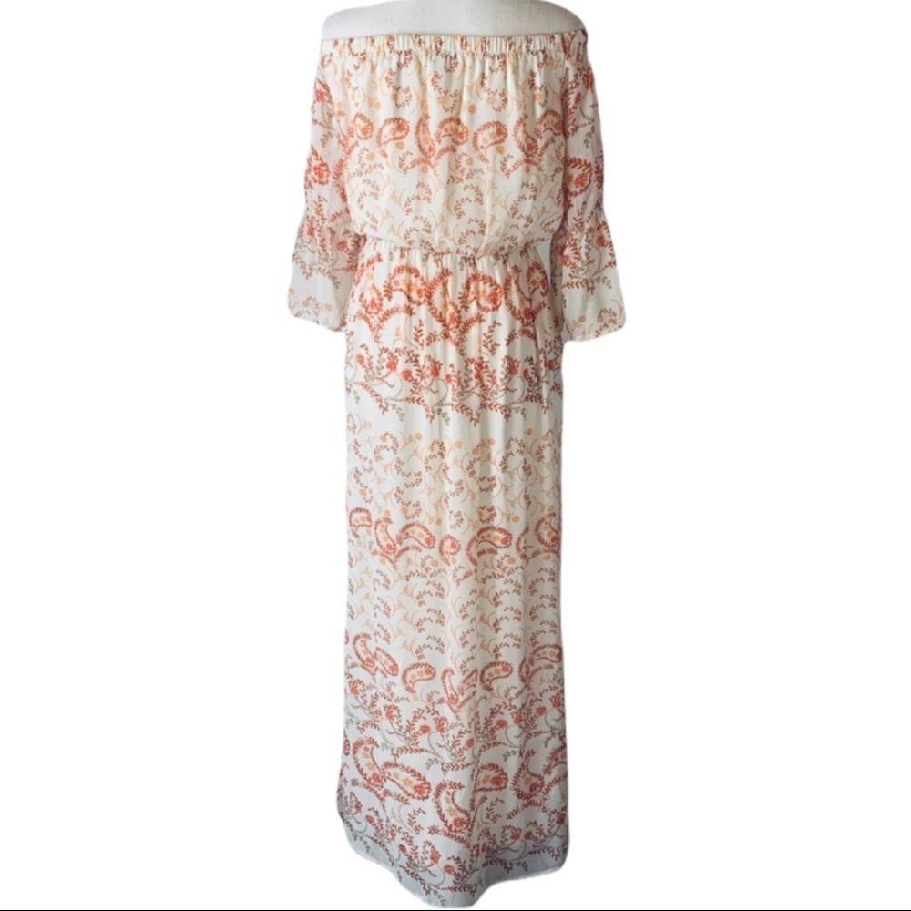 As U Wish Off Shoulder Maxi Dress Sz S